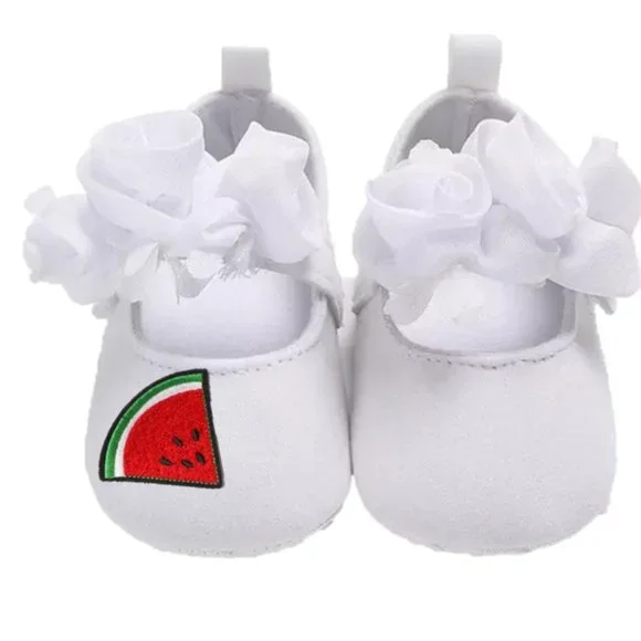 boutique Shoes Red Watermelon White Baby Girl Shoes Outfit